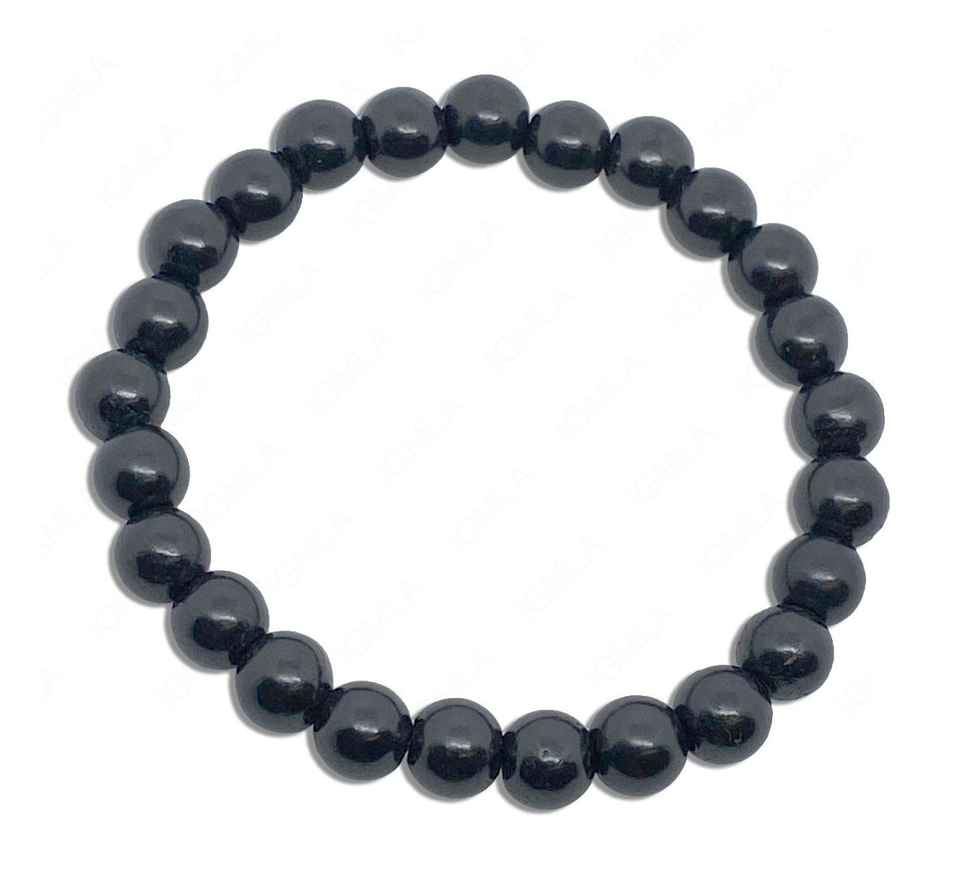 8mm Shungite Round Beads Bracelet