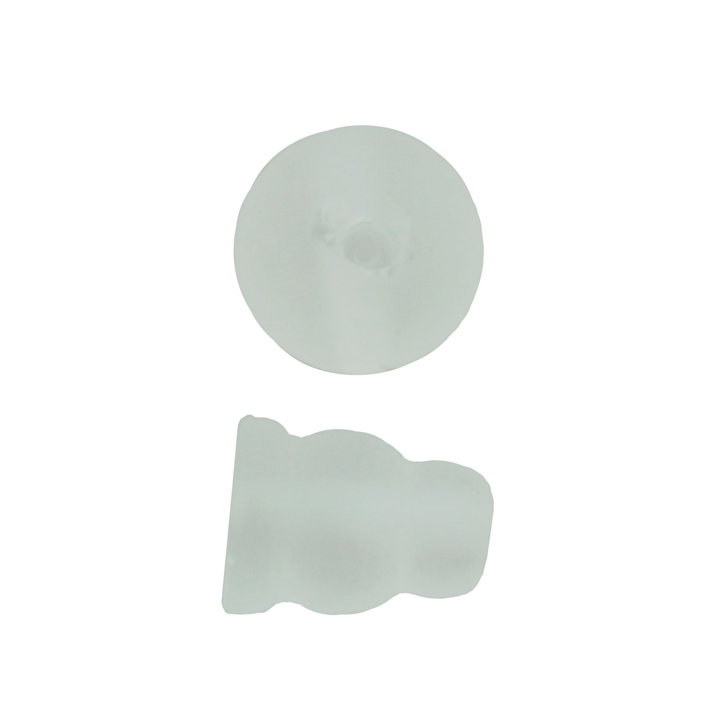 10X8mm & 10mm Matte Syn Crystal/Incluison Plain 3 Hole (1) & Guru (1) Beads