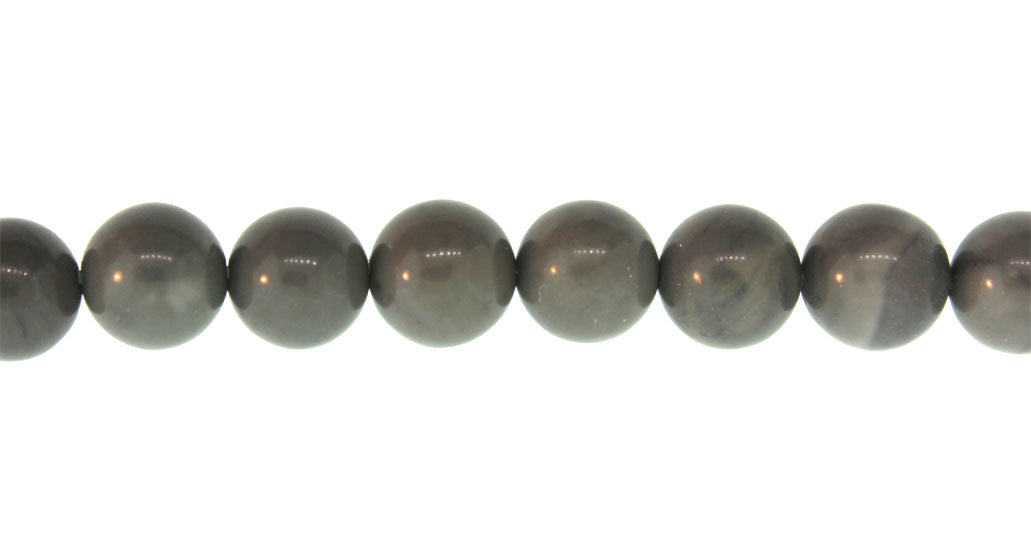 15.5 inch - 16 inch 8mm Coffee Stone Natural Plain Round Beads