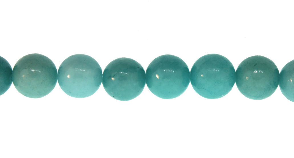15.5 inch - 16 inch 6mm Dyed Serpentine- Amazonite Plain Round Beads