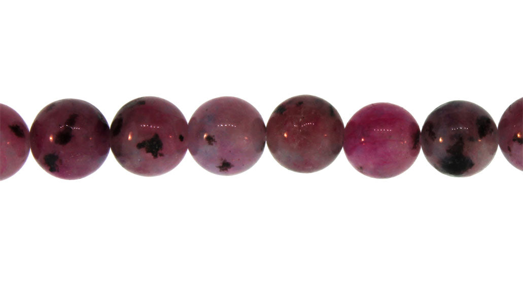 15.5 inch - 16 inch 6mm Kiwi-Purple Dyed Plain Round Beads