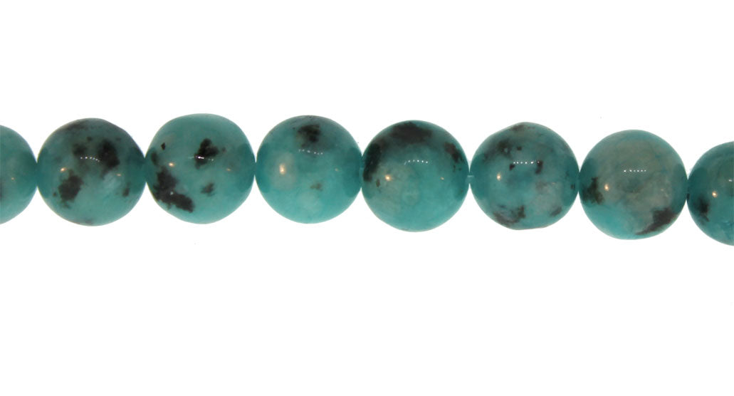 15.5 inch - 16 inch 4mm Kiwi-Tuquoise Dyed Plain Round Beads