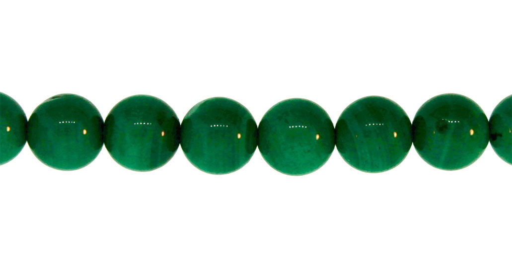 15.5 inch - 16 inch 10mm Malachite Natural Plain Round Beads