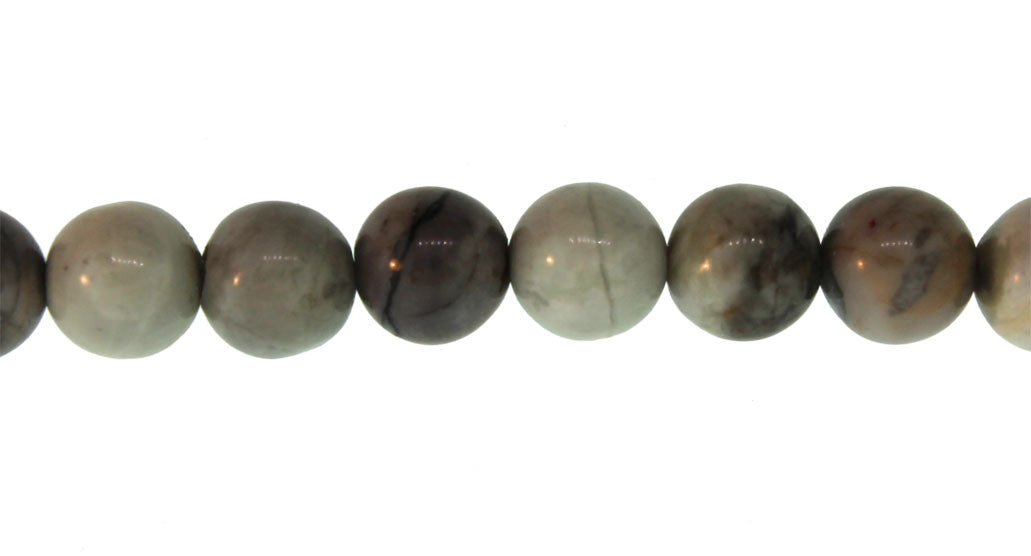15.5 inch - 16 inch 12mm Picasso Jasper Plain Round Beads