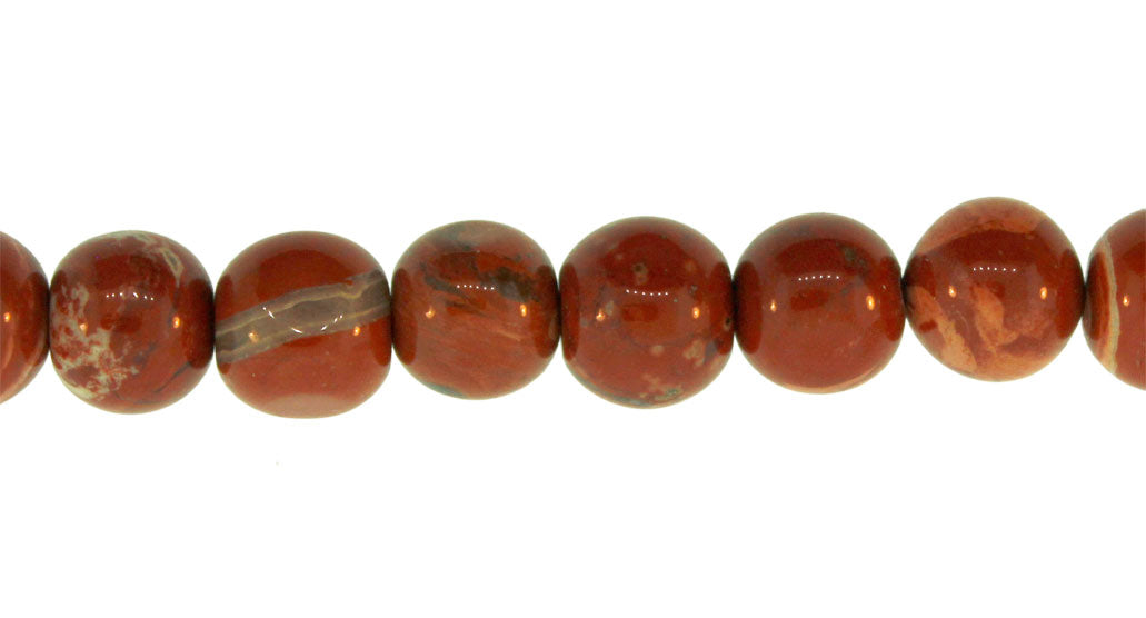 15.5 inch - 16 inch 12mm Red Jasper Plain Round Beads