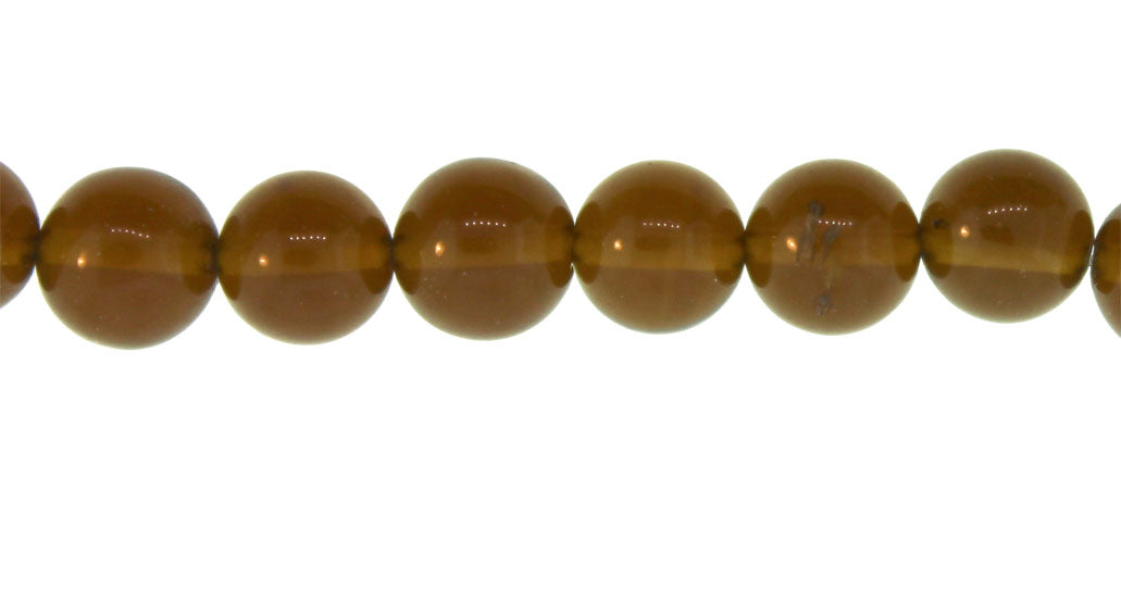 15.5 inch - 16 inch 6mm Smoky Quartz Glass Plain Round Beads