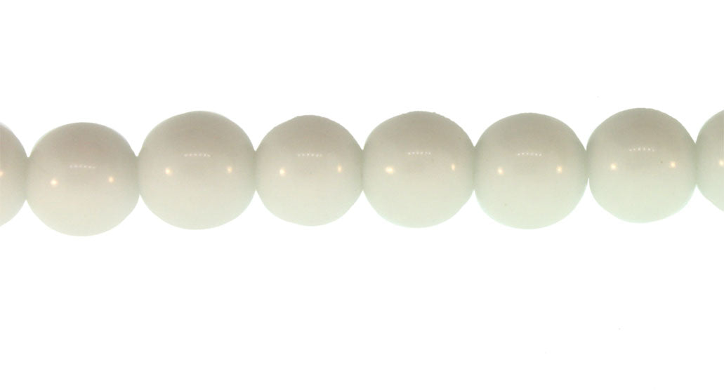 15.5 inch - 16 inch 4mm Synthetic White Agate Plain Round Beads