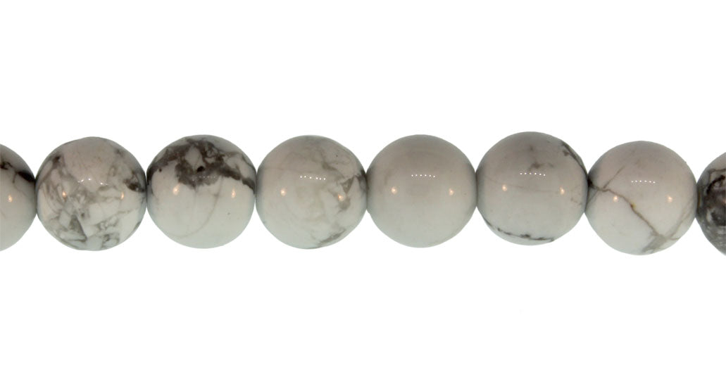 15.5 inch - 16 inch 4mm White Howlite Plain Round Beads