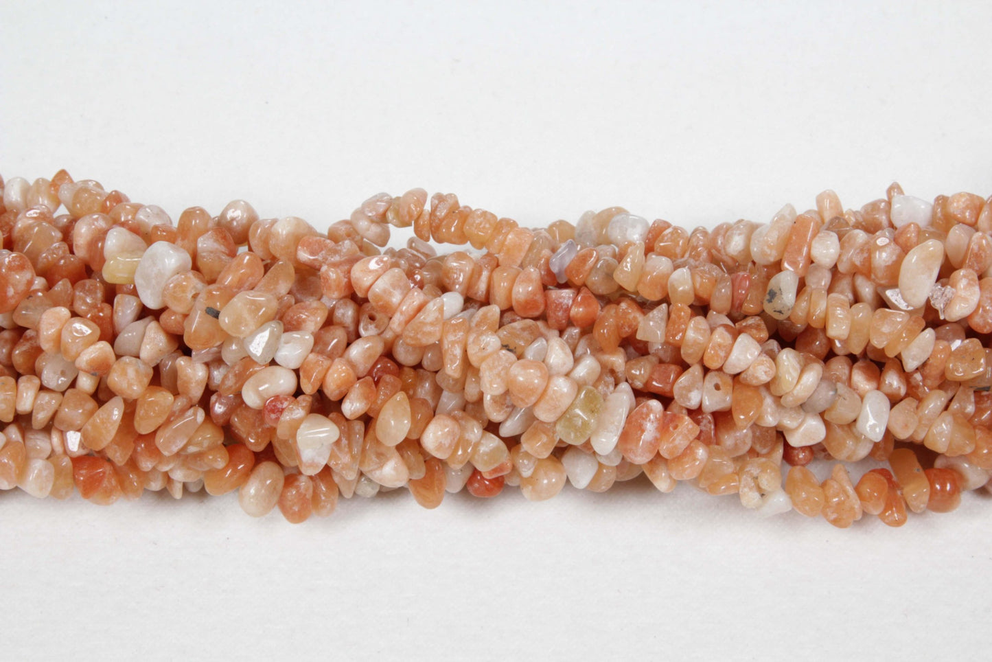 36 inch Red Aventurine Plain Chip Beads