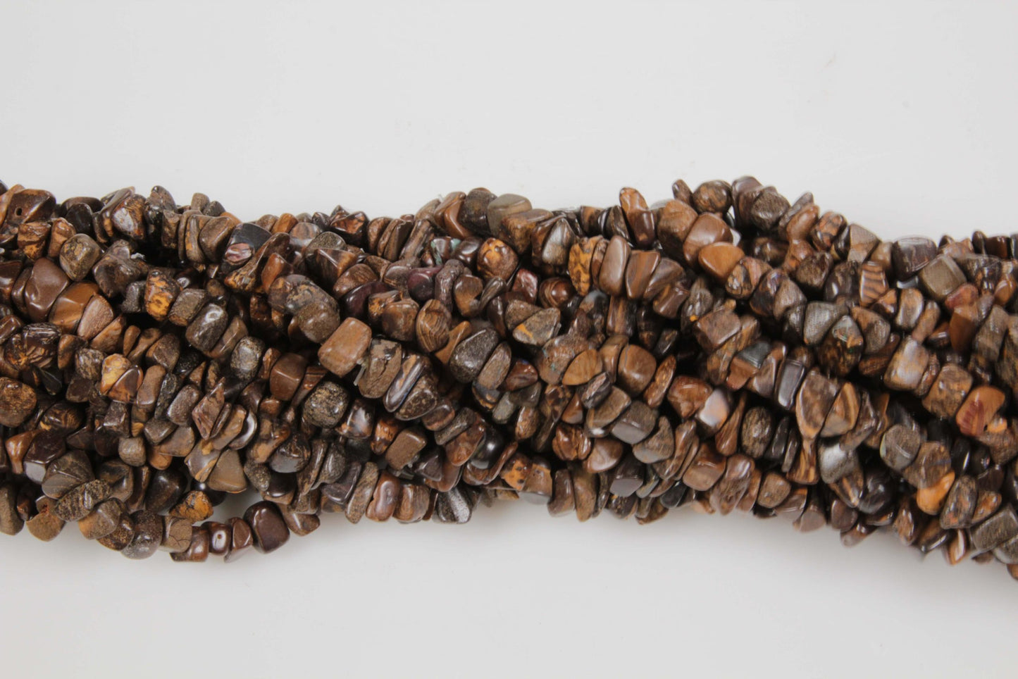 36 inch Bronzite Plain Chip Beads