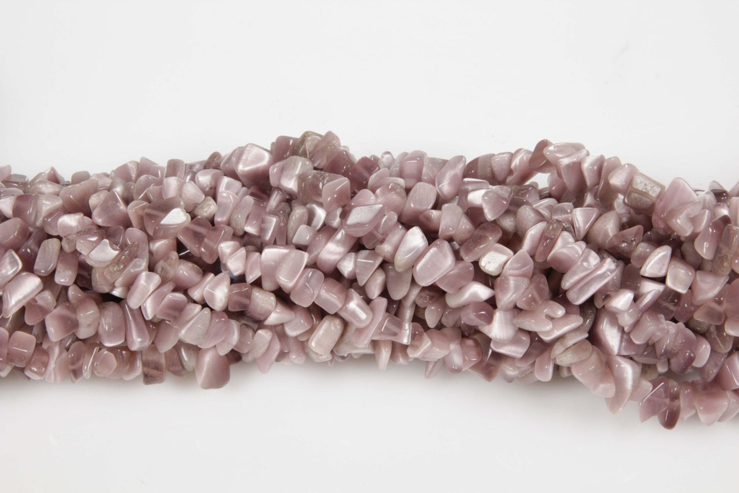 36 inch Purple Fiber Optic Synthetic Plain Chip Beads