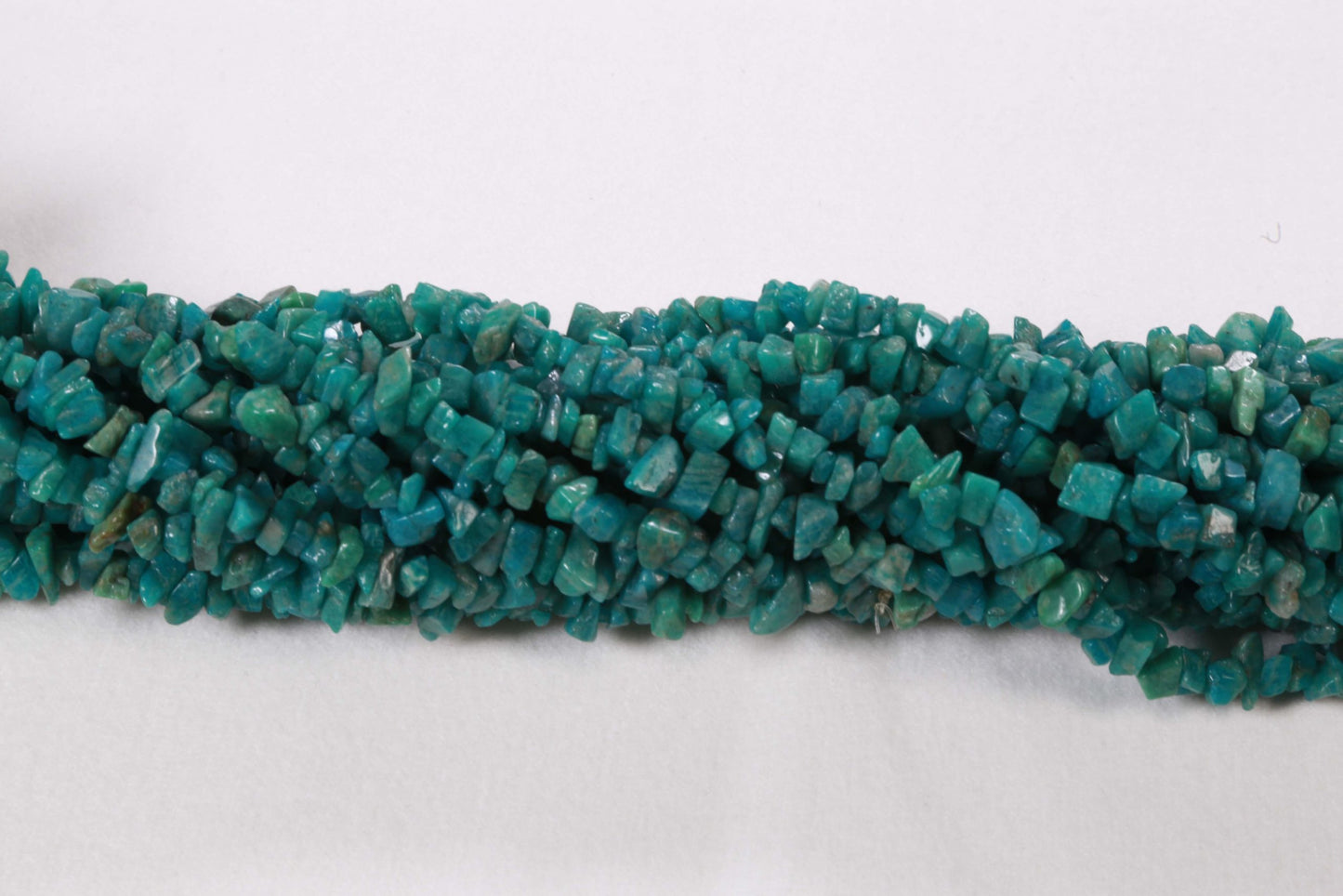 36 inch Russian Amazonite Plain Chip Beads