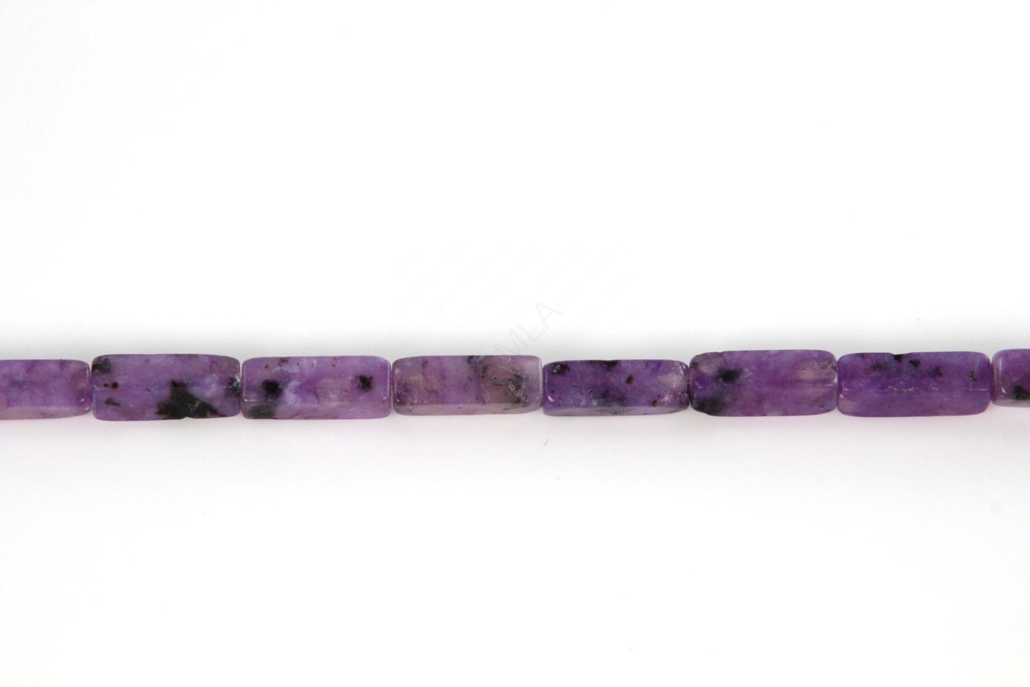 16 inch 4X13mm Dyed Purple Kiwi Charoite Plain Square Tube Beads