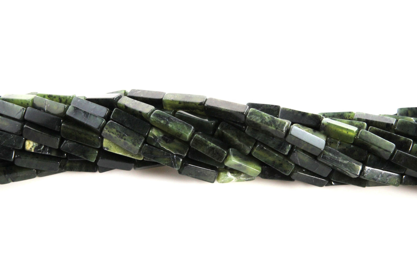 16 inch 4X13mm Chinese Bc Serpentine Plain Square Tube Beads