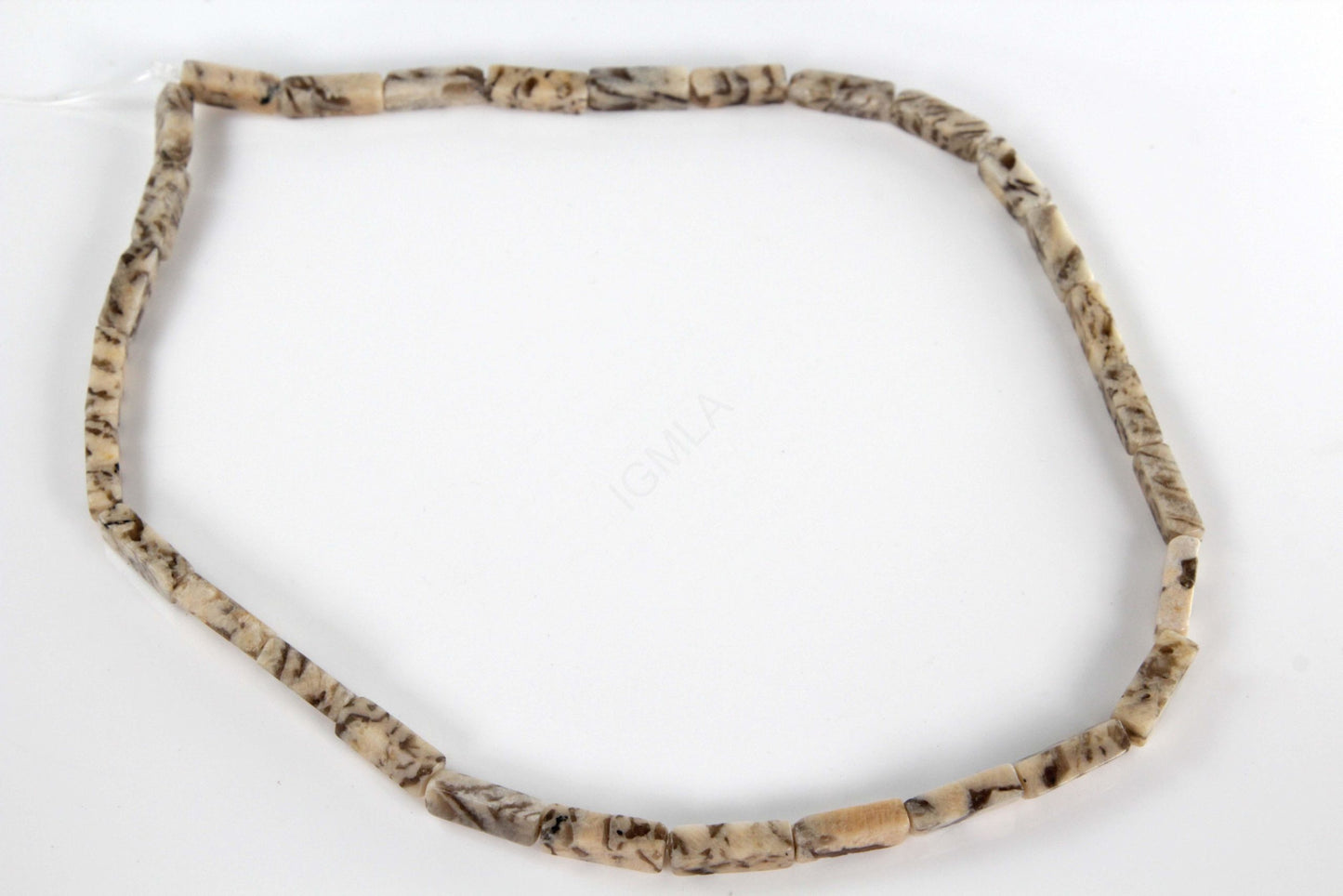 16 inch 4X13mm Feldspar Graphic Plain Square Tube Beads