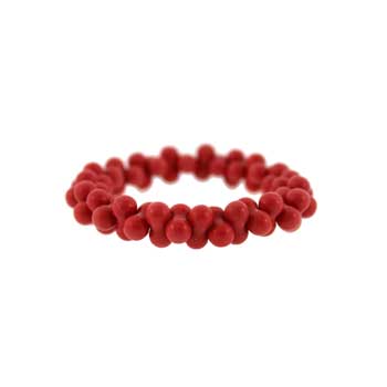 Synthetic Red Coral Peanut Bracelets