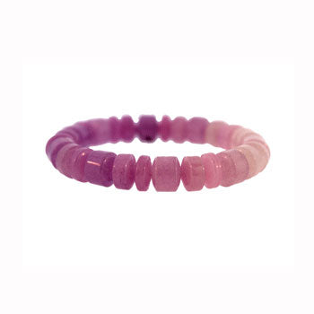 10mm Dyed Purple Quartz Glass Drum Bracelets