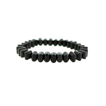 8mm Synthetic Black Agate Pumpkin Bracelets