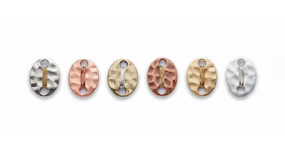Large Zinc Alloy MattMatt Silver + Silver Wire, Gold + Gold Wire, Rose Gold + Rose Gold Wire, Burnish Silver + Gold Wire, Copper + Gold Wire, Gold + Silver Wire Rose Gold, Silver, Gold, Burnish Silver, Gold, Copper Oval Connector