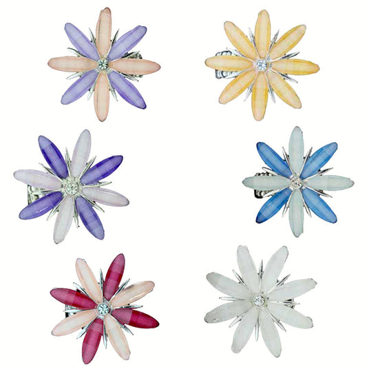 Zinc Alloy Silver Plated Rose Rings