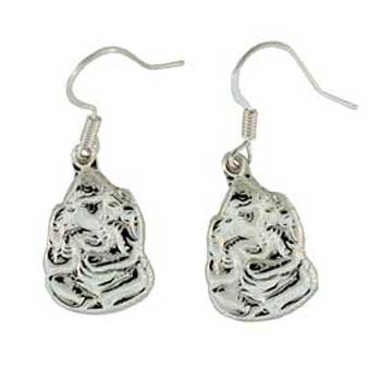 Zinc Alloy Silver Plated Earrings