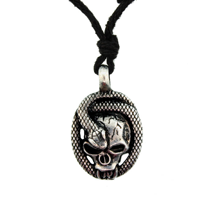 Zinc Alloy Burnished Silver Finish Necklace