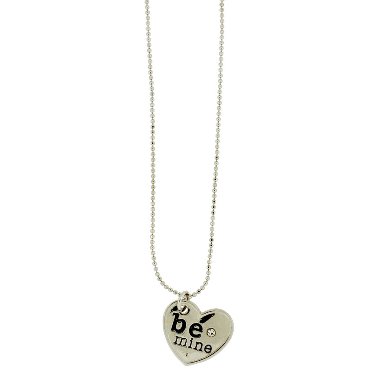 16 inch Zinc Alloy Burnished Gold Finish Heart Necklace