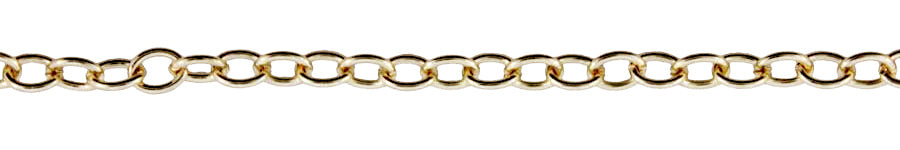 3 Foot Zinc Alloy Gold Plated Chain