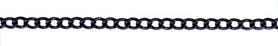 3 Foot Zinc Alloy Black Finish Chain