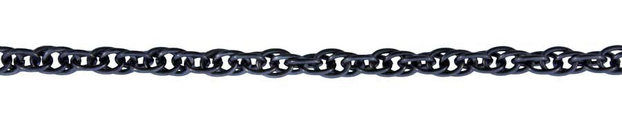 3 Foot Zinc Alloy Black Finish Chain