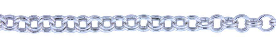3 Foot Zinc Alloy Silver Plated Chain