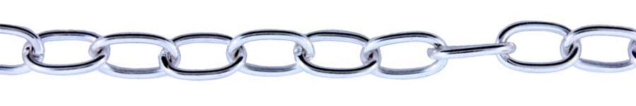 3 Foot Zinc Alloy Silver Plated Chain