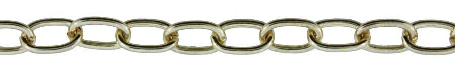 3 Foot Zinc Alloy Gold Plated Chain