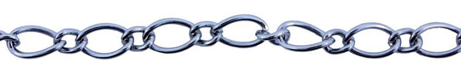 3 Foot Zinc Alloy Rhodium Plated Chain