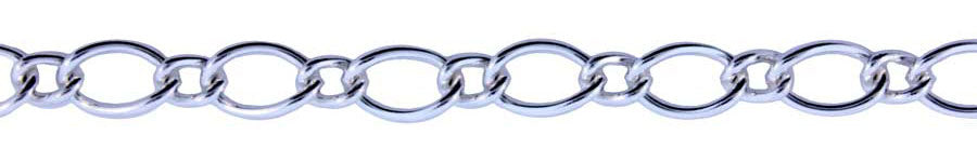 3 Foot Zinc Alloy Silver Plated Chain