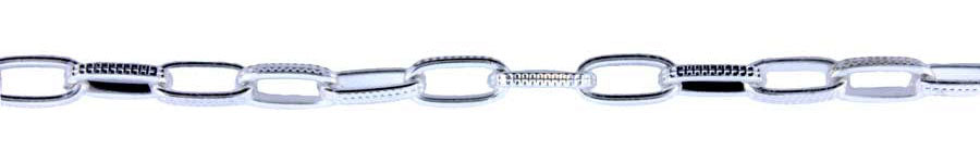 3 Foot Zinc Alloy Silver Plated Chain