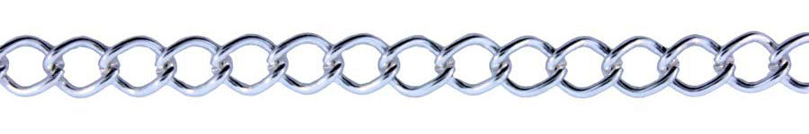 3 Foot Zinc Alloy Silver Plated Chain