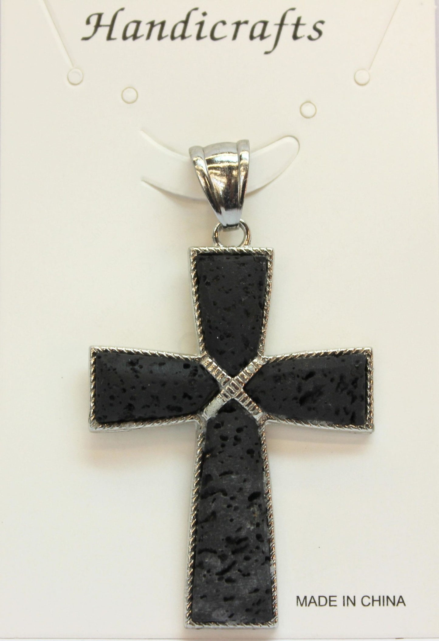 35X51mm Lava 4 Pcs Taper Cross Pendants