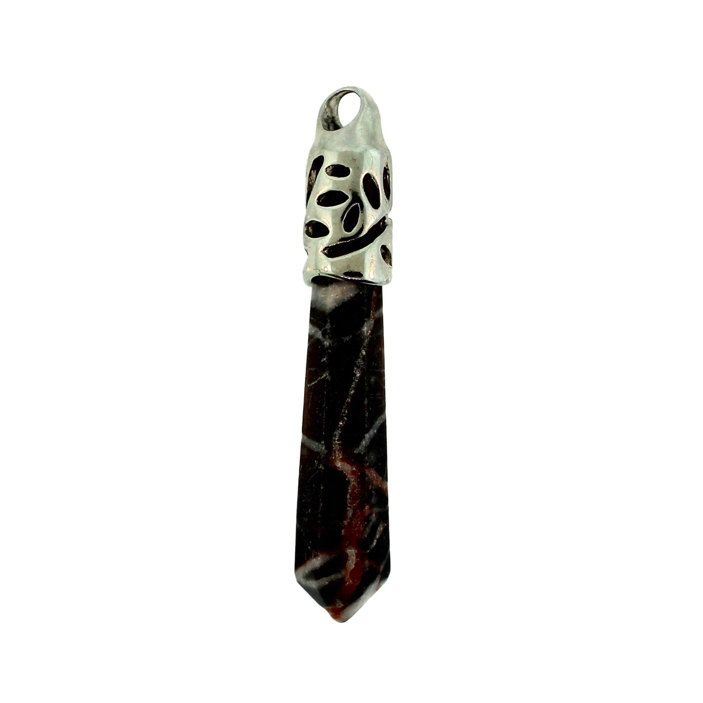 62mm Matrix Jasper Inlay Cap Taper Point Pendants