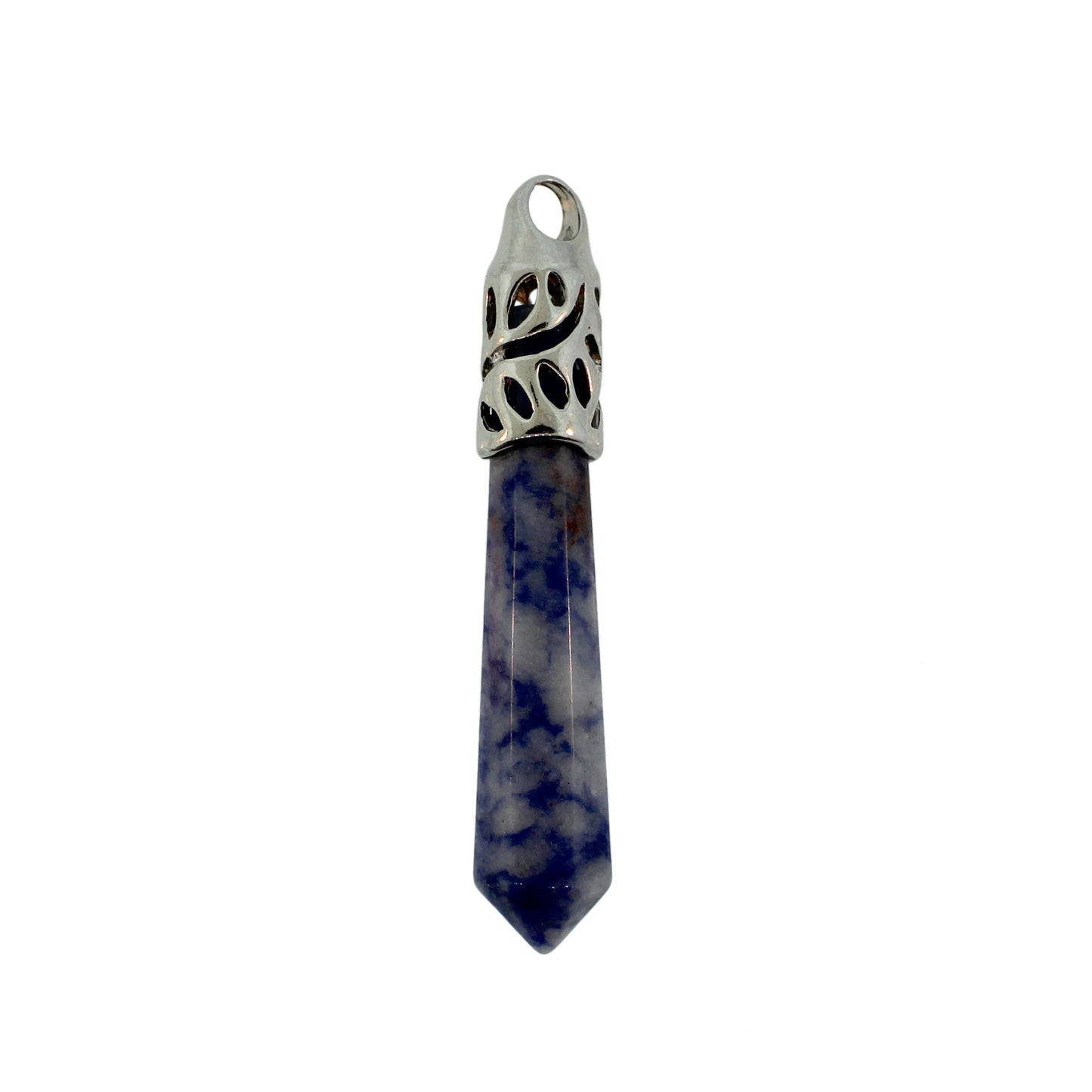 62mm Sodalite Inlay Cap Taper Point Pendants