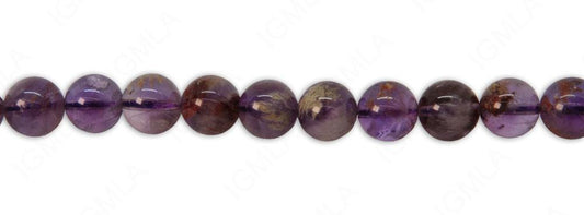 6mm Phantom Quartz Plain Round Beads