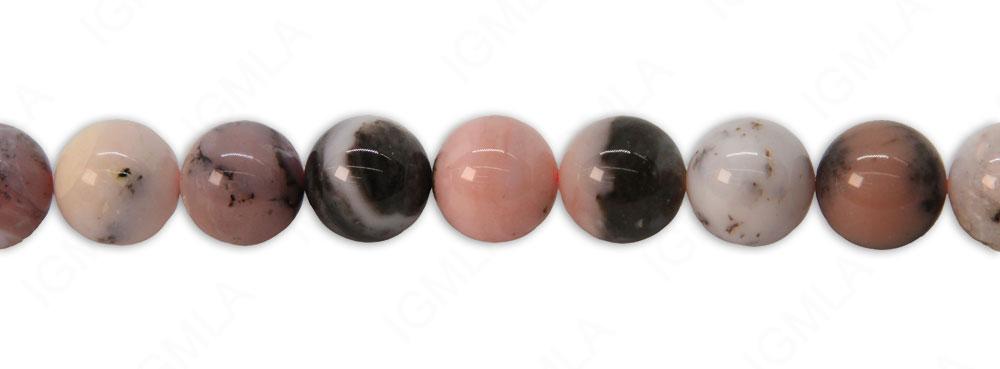 12mm Pink Opal Plain Round Beads