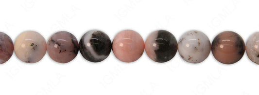 12mm Pink Opal Plain Round Beads