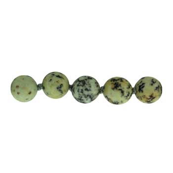 32 inch 8mm Tree Leaf Jasper Knotted Round Necklace