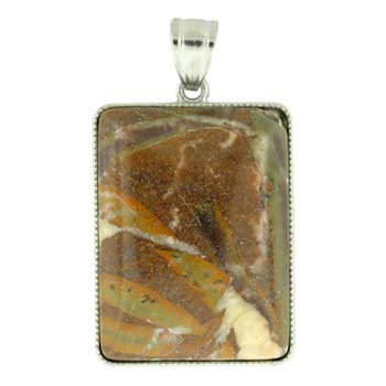 32X47mm Bamboo Jasper Rectangle Pendants