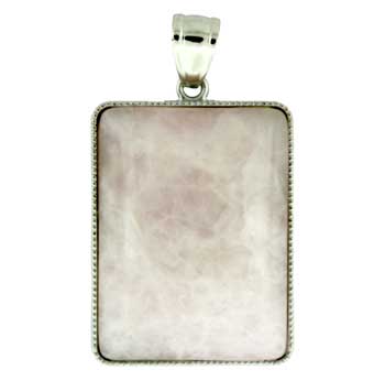 32X47mm Rose Quartz Rectangle Pendants