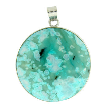 33X50mm Turquoise Jasper Dyed Coin Pendants