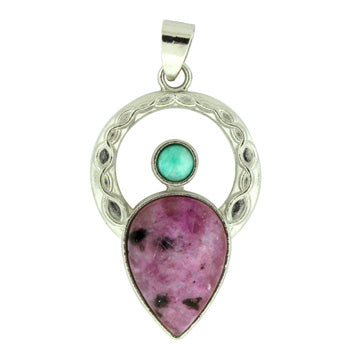 25X40mm Purple Quartz Glass Dyed Celtic Angel Pendants