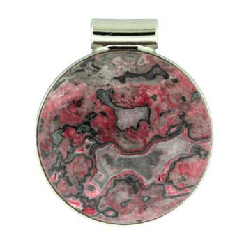 35X40mm Dyed Red Laguna Lace Round Pendants