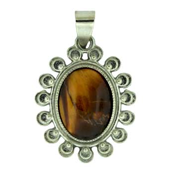 23X30mm Tiger Eye Oval Pendants